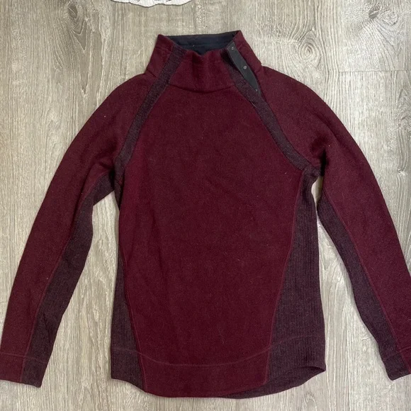 prAna Brandie Sweater - Women's, Mulled Wine Heather wool - Picture 2 of 4